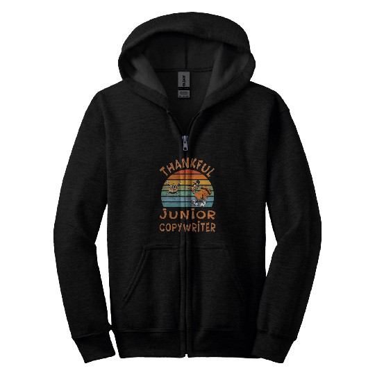 Junior writer Job Funny Thanksgiving Zip Hoodies