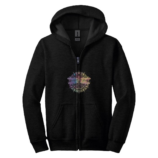 Yoga Spiritual Boho Dragonfly Insect Sacred Geometry Mandala Zip Hoodies