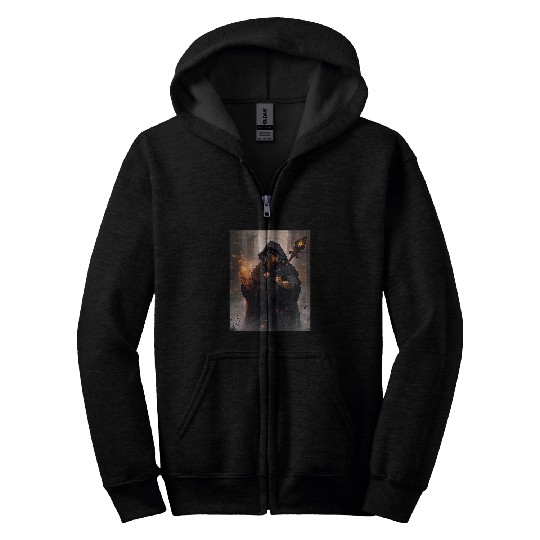 Rottweiler Wizard Funny Dog Magic Zip Hoodies
