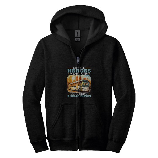 School Bus Driver Job Profession Transport Driving 5 Zip Hoodies