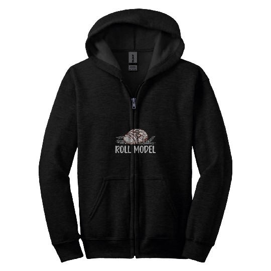 Roll Model Bread Baker Bread Baking Lover Bread Bake Zip Hoodies