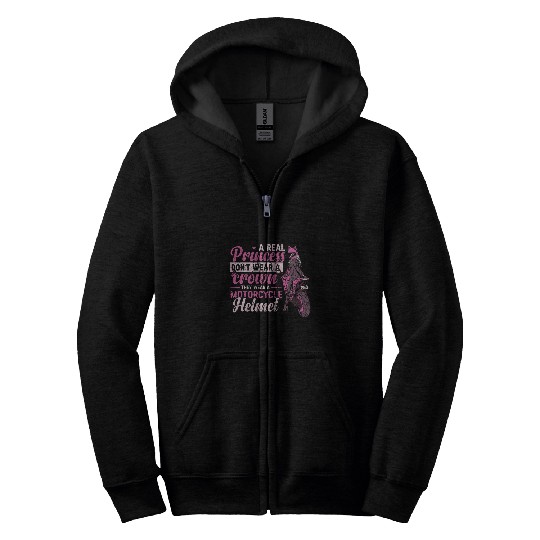 Real Princess Wear A Motorcycle Helmet 2Biker Girl 21 Zip Hoodies