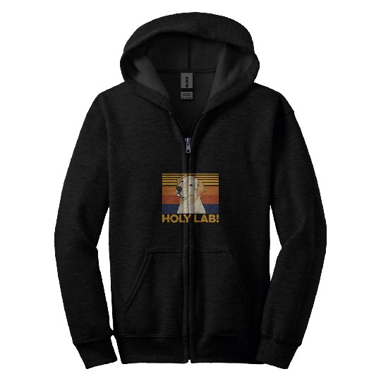Labrador Lab Dog Holy Lab Design for a Yellow Labrador Retriever Owner Zip Hoodies