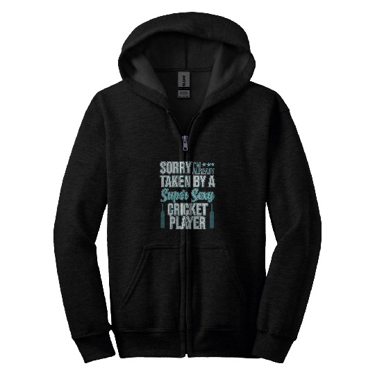 Taken By Cricket Player Sports Lover Team Coachs Graphic Zip Hoodies
