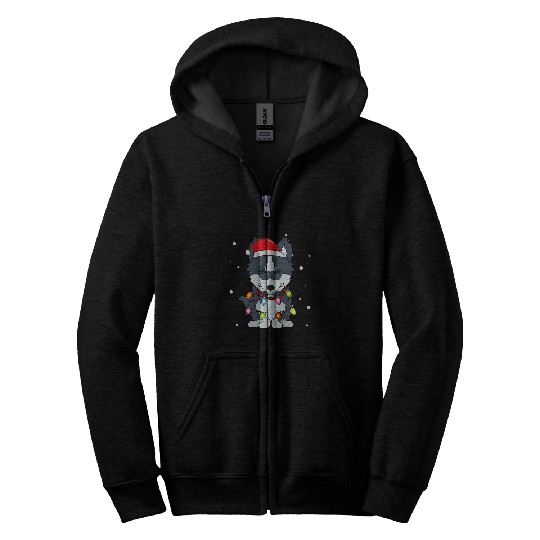 Pomsky Lights Mom Dad Dog Gift Zip Hoodies