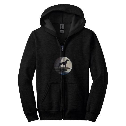 Weimaraner Dog Retro 23 Zip Hoodies