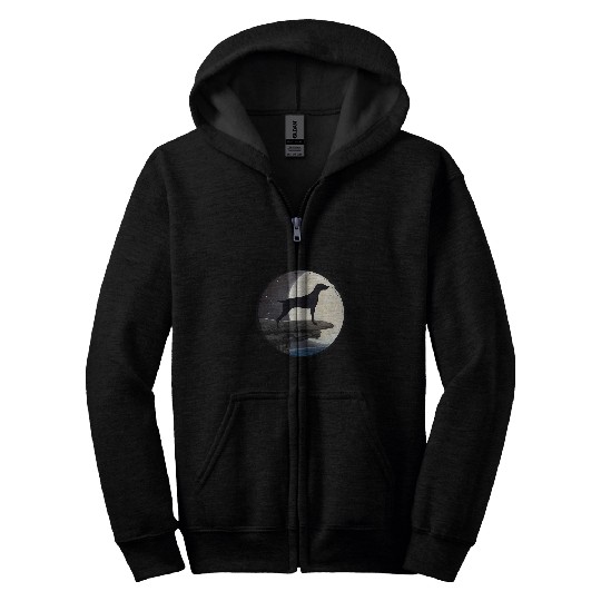 Weimaraner Dog Retro 23 Zip Hoodies