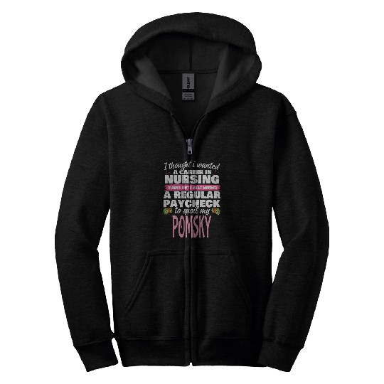 Discover Pomsky nurses Dog Love Zip Hoodies