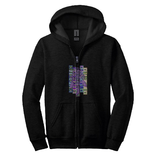 Native American Dreamcatcher Border Elements 3 Fan Fun Zip Hoodies