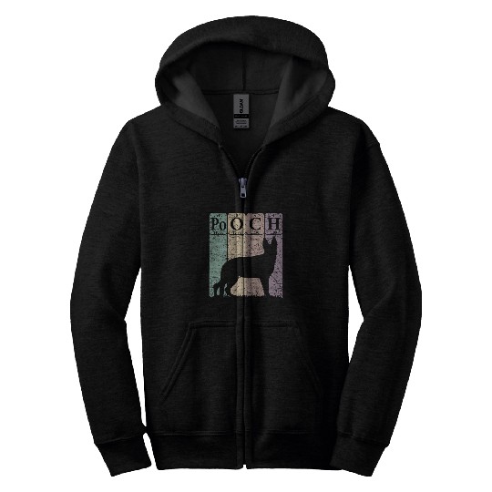 Discover German Shepherd Dog Periodic Table Elements Dog Pooch Zip Hoodies
