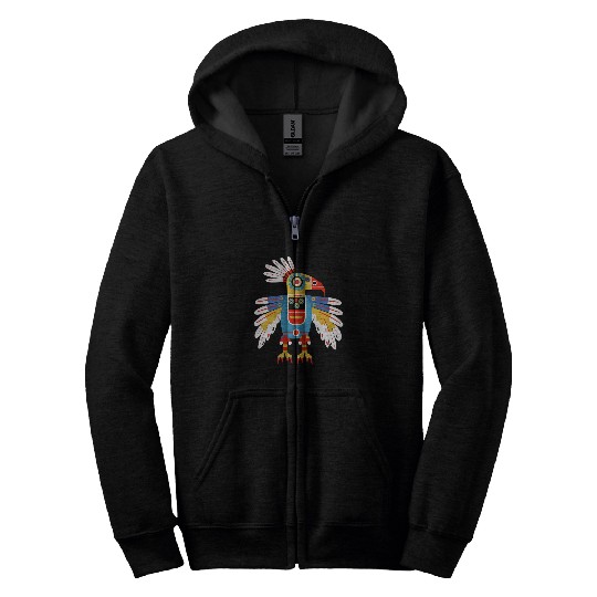 Thunderbird in Native American Pacific Northwest Coast Style Zip Hoodies