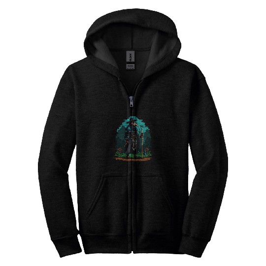 Discover Pixelated 16 Bit Digitized Plague Doctor Retro vintages Pixel 2 Zip Hoodies