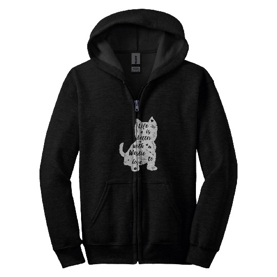 West Highland Terrier   Design for Westie Dog Lovers 1 Zip Hoodies