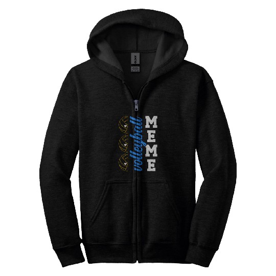 Volleyball Meme Grandma Meme Of A Volleyball Player Meme Zip Hoodies