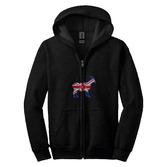 Royal Goats English Royal Goat QE2 Zip Hoodies