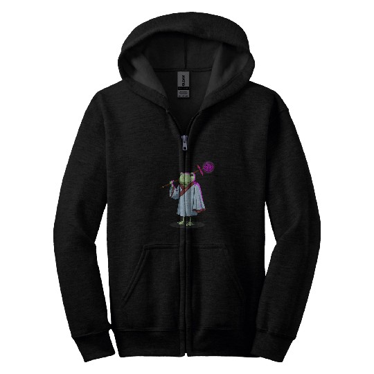 Role play frog wizard animal magic games Zip Hoodies
