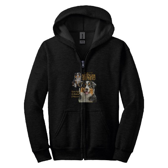 I Love My Australian Shepherd Zip Hoodies