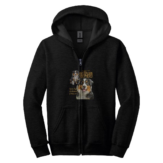 I Love My Australian Shepherd Zip Hoodies
