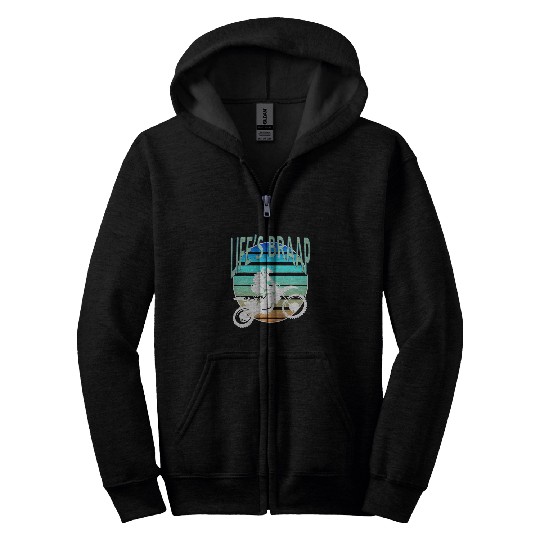 Lifes Braap Dirt Bike Retro Moto Riding Style Zip Hoodies
