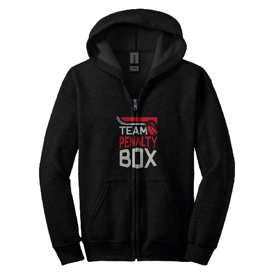 Discover Team Penalty Box Ice Hockey Player Goalie Zip Hoodies