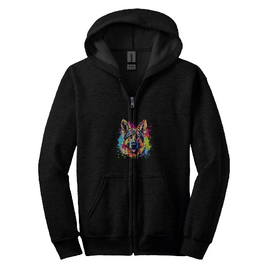 German Shepherd Men Women Kids 9 Zip Hoodies