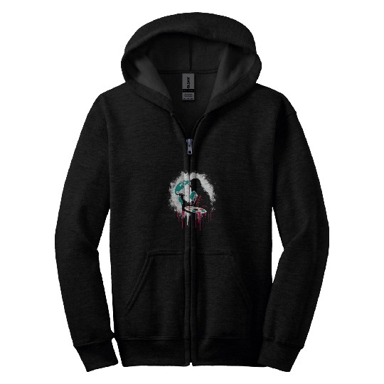 Discover Jesus Painting Earth Funny Christian Religious Artist Zip Hoodies