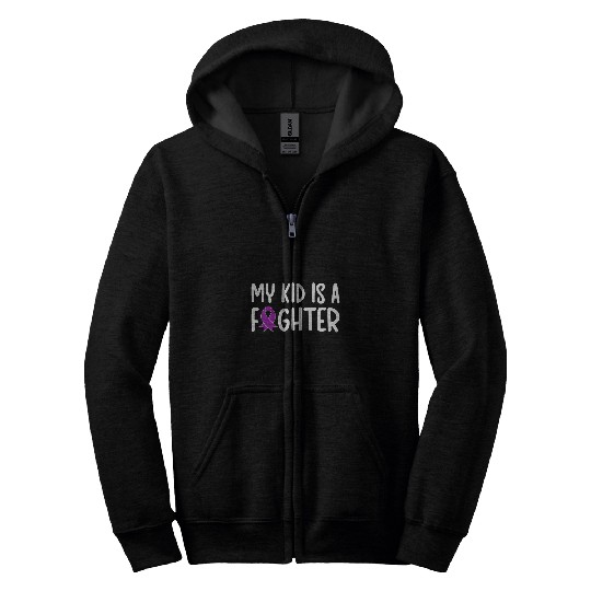 My Kid Is A Fighter Epilepsy Warrior Mom Epilepsy Awareness Zip Hoodies