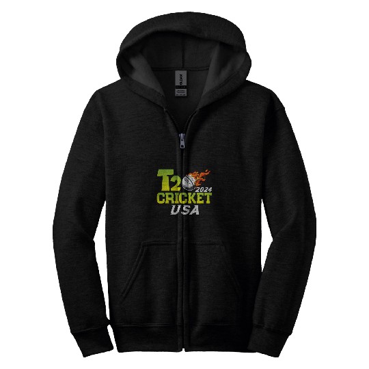 T20 Cricket 2024 USA Zip Hoodies