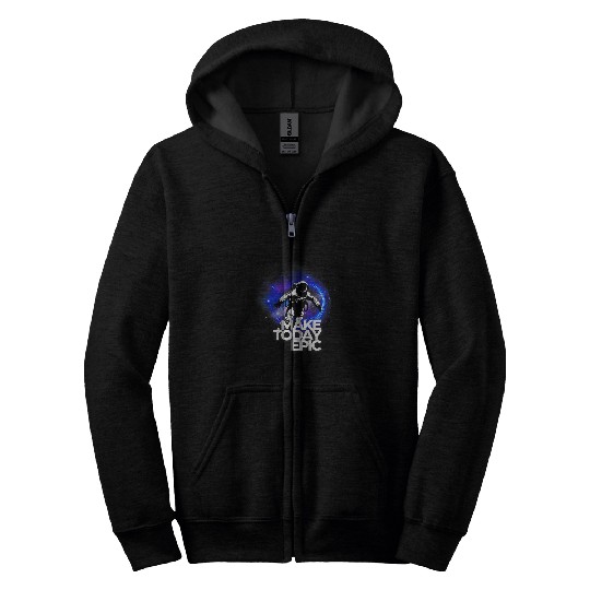 Discover Space Galaxy cool graphic Astronaut Mens fashion Zip Hoodies