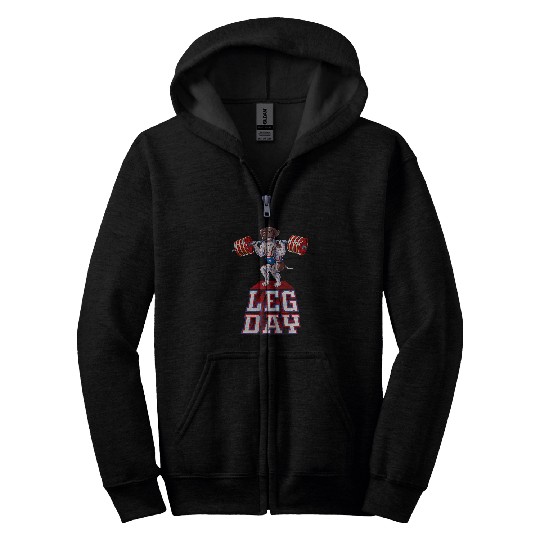 Leg Day german shorthaired pointer Zip Hoodies