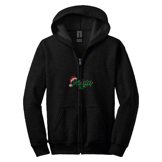 Native American Osiyo Cherokee Language Christmas Top Zip Hoodies