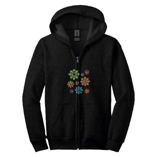 Stylish Pattern Creative Art Modern Artwork Drawing Zip Hoodies