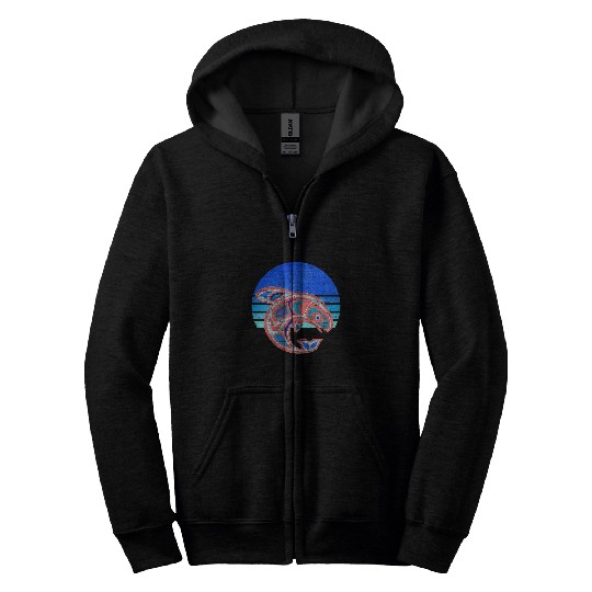 Native American Totem Orca Killer Whale Sun 4 Fan Fun Zip Hoodies