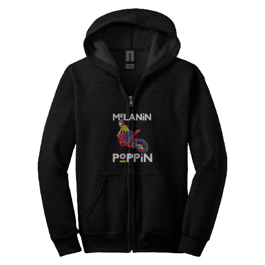 Motorcycle Melanin Bike Women Black Rider Woman Sista Girls 213 Zip Hoodies