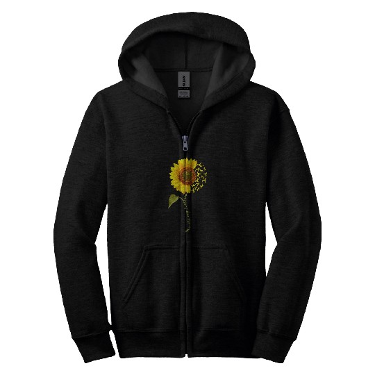 Weimaraner Sunflower Zip Hoodies
