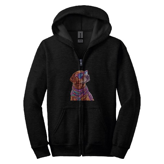 Labrador vintages Style 3 Zip Hoodies