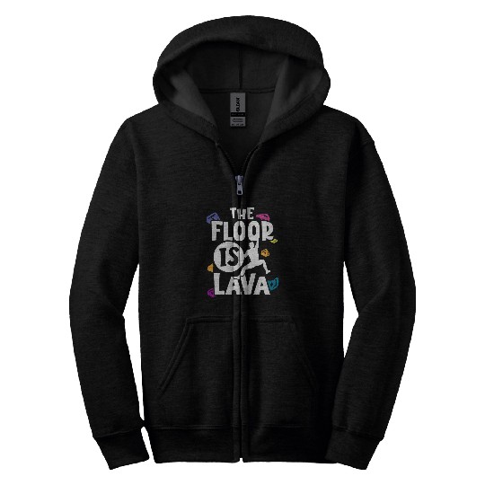 The Floor Is Lava Rock Climbing Holds Climber Bouldering Zip Hoodies