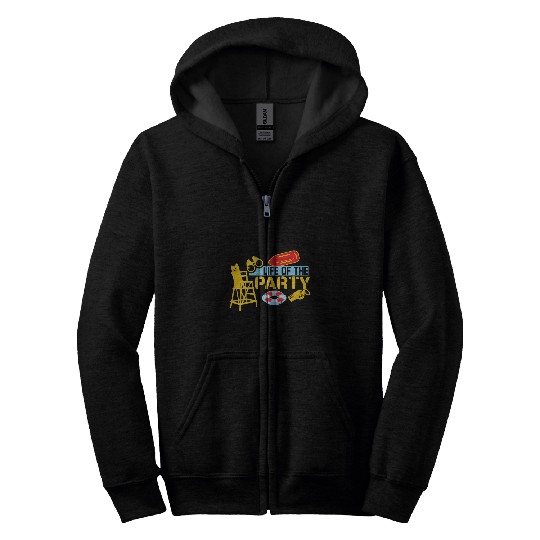 Life Of The Party Men Women Youth Lifeguard Funny Pool 21 Zip Hoodies