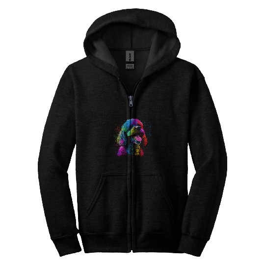 Poodle Designer Zip Hoodies