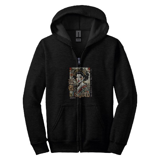 Kyoto Japan Geisha Zip Hoodies