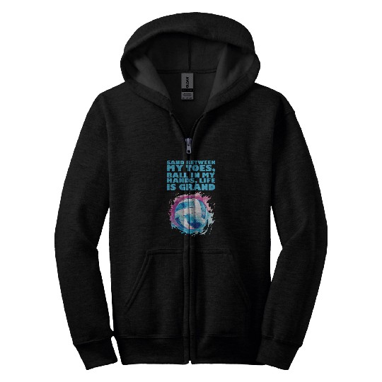 Volleyball Player Coachs Training Game Beach Volleyball 3 Zip Hoodies