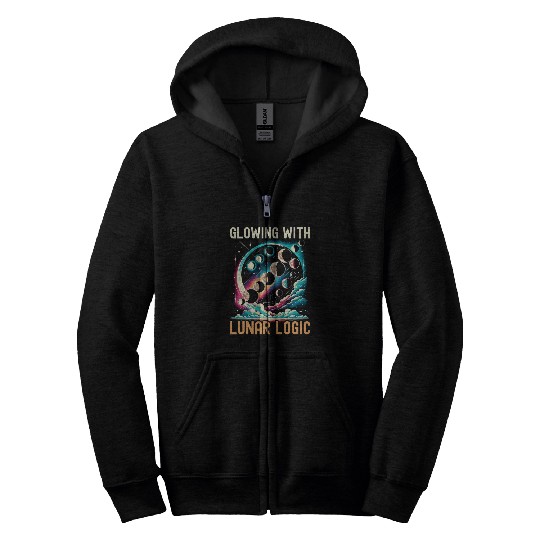 Moon Phase Full Moon Lunar Eclipse Astronomer Astronomy 5 Zip Hoodies