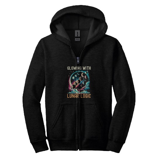 Moon Phase Full Moon Lunar Eclipse Astronomer Astronomy 5 Zip Hoodies