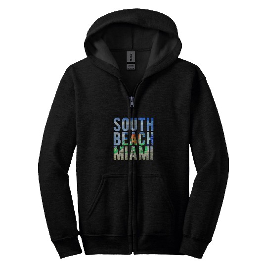 South Beach Miami Florida 2Sunshine Lifeguard Design Zip Hoodies