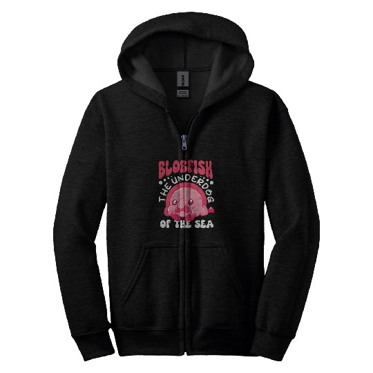 Marine Biologist Deep Sea Fish Blobfish Ocean Ugly Animal 1 Zip Hoodies