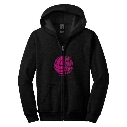 volleyball s for teen girls Funny Christian Christ Zip Hoodies