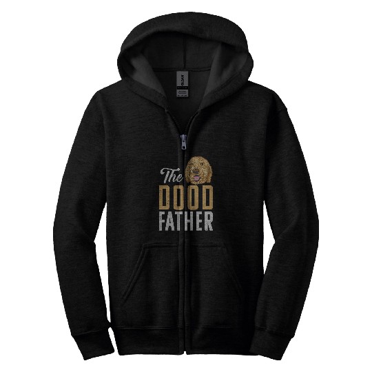 Dog Goldendoodle The Doodfather Goldendoodle Dog Lover Pet Owner Zip Hoodies