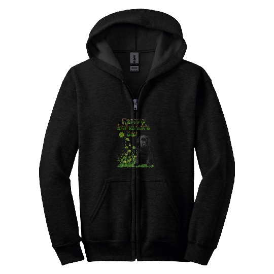 Labrador Lab Dog Labrador Shamrock St Patricks Day Lab Dog Lover Gift Zip Hoodies