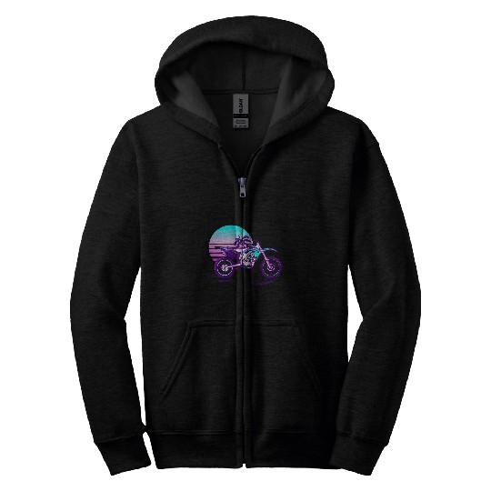 Motorcycle Dirtbike Design For Motocross Sunset Lovers Zip Hoodies