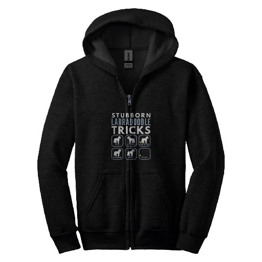 Stubborn Labradoodle Tricks Dog Training 2 Zip Hoodies